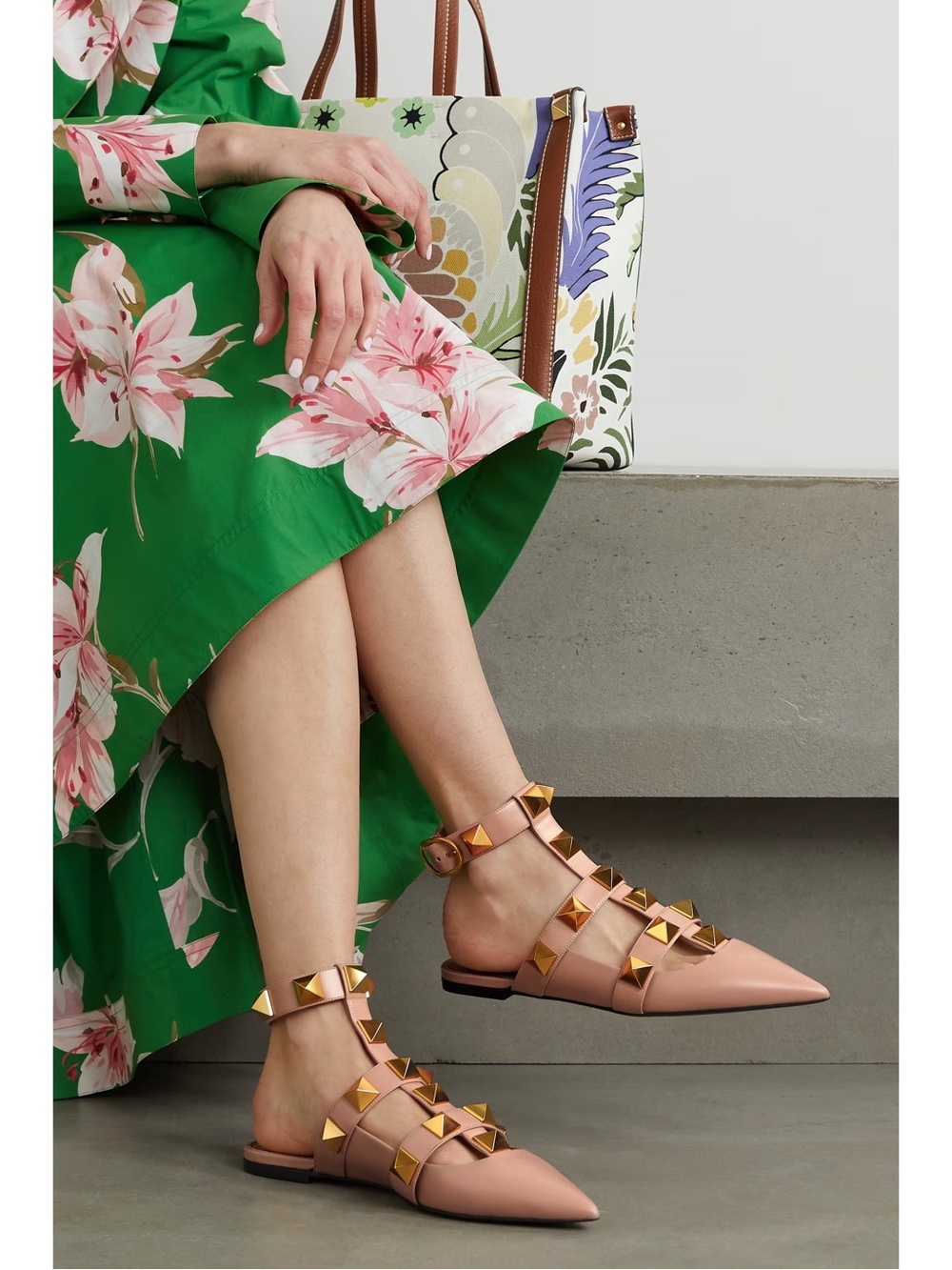 Valentino
Roman Stud Leather Ankle Strap Flat 38.5 - Picture 7 of 8